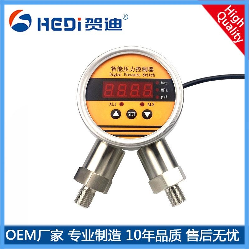 智能壓力控制器HDP802S雙接頭連接，根據所需定貨說明-賀迪智能壓力控制器工廠